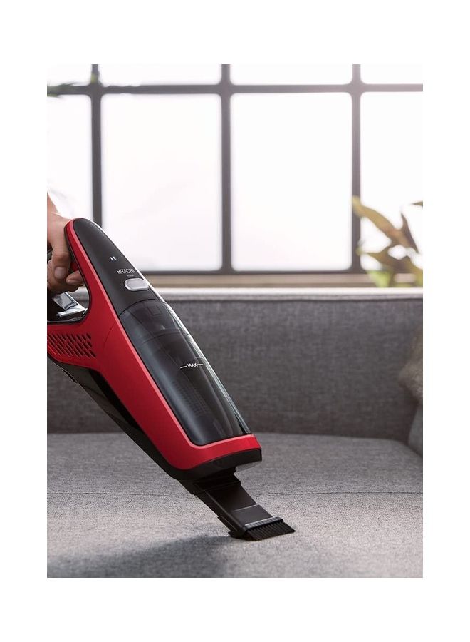 HITACHI Powerful Cordless Vacuum Cleaner, 2-in-1 Upright Stick & Handheld Vacuum with 21.6V Li-ion Battery, 120W High Suction, 70 Minutes Run Time, Turbo Electric Suction Head with Led Light 120 W PVX85M ‎Metalic Red - Image 2