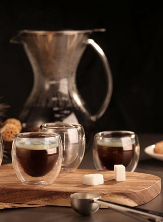 Double Walled Glasses for Espresso Coffee Turkish Tea Espresso Coffee Cups 80 ml Set of 4 pcs - view 3