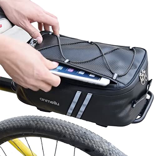 ANMEILU Bike Rack Bag Bike Bags for Bicycles Rear Rack Bike Trunk Bag Back Seat Carrier Saddle Luggage Storage Pack Bicycle Cargo Panniers Fat Tire Bike Folding Ebike Travel Cycling Waterproof Small - Image 1
