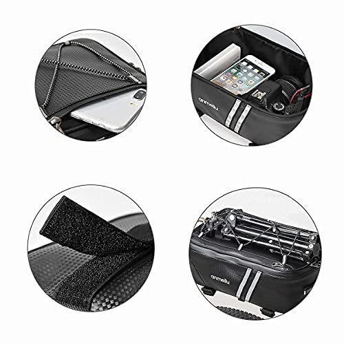 ANMEILU Bike Rack Bag Bike Bags for Bicycles Rear Rack Bike Trunk Bag Back Seat Carrier Saddle Luggage Storage Pack Bicycle Cargo Panniers Fat Tire Bike Folding Ebike Travel Cycling Waterproof Small - Image 4
