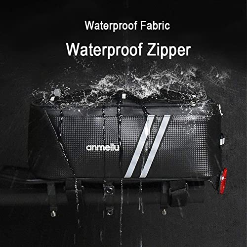 ANMEILU Bike Rack Bag Bike Bags for Bicycles Rear Rack Bike Trunk Bag Back Seat Carrier Saddle Luggage Storage Pack Bicycle Cargo Panniers Fat Tire Bike Folding Ebike Travel Cycling Waterproof Small - Image 2