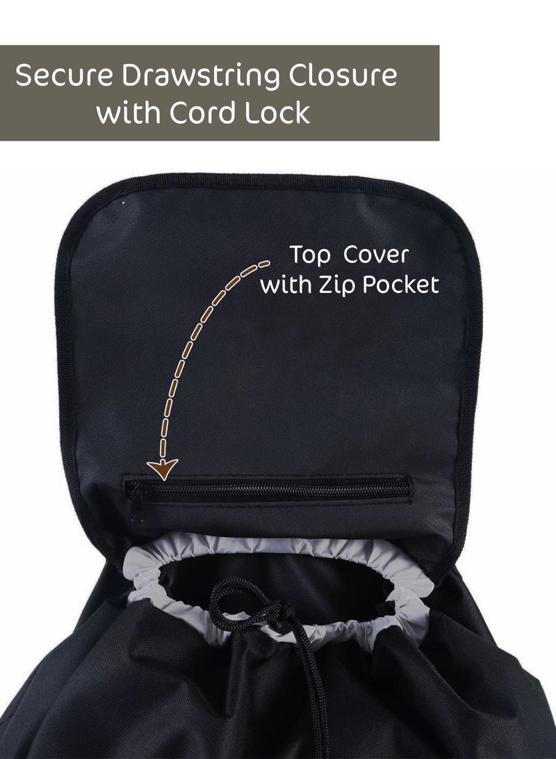 توشيونيكس عربة تسوق قابلة للطي مع مقعد وعجلات | حقيبة تسوق للبقالة مع كرسي | عربة تسوق متينة متعددة الاستخدامات | حقيبة تخزين من البوليستر سعة 34 لترًا | سعة تحميل 80 كجم | الموديل T114707 - Image 2