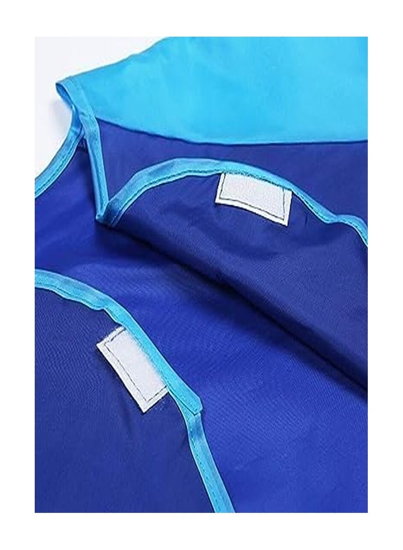 Keep Smiling Smart Long Sleeve Waterproof Paint Apron (Blue) - Image 2