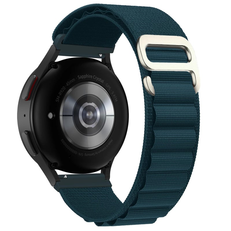 EDNITA 22mm SmartWatch Strap With Alpine Loop For Noise Colorfit Ultra/Oneplus 46mm/Samsung Galaxy Watch 3 45mm/Realme S/S Pro/ & With All 22mm Watches-Navy-Pack Of 1 - Image 5