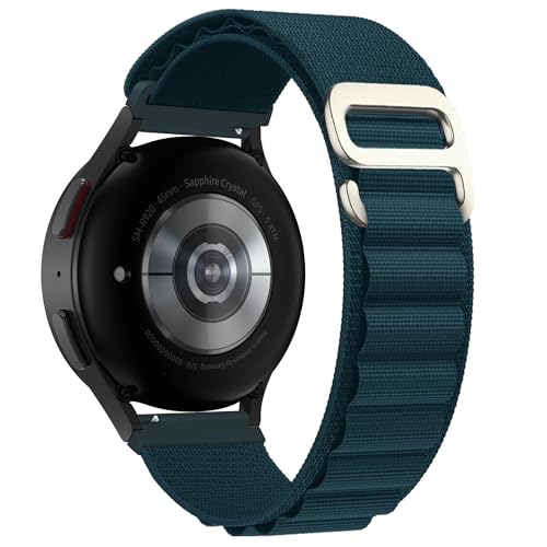 EDNITA 22mm SmartWatch Strap With Alpine Loop For Noise Colorfit Ultra/Oneplus 46mm/Samsung Galaxy Watch 3 45mm/Realme S/S Pro/ & With All 22mm Watches-Navy-Pack Of 1 - Image 1