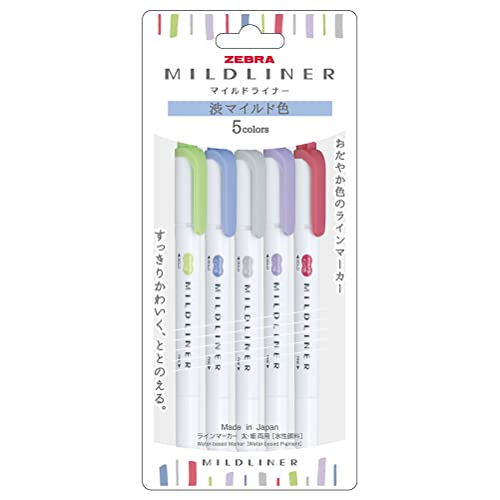 Zebra Pen Zebra WKT75CNCN Highlighter Mild Color NC5 Colors - Image 1