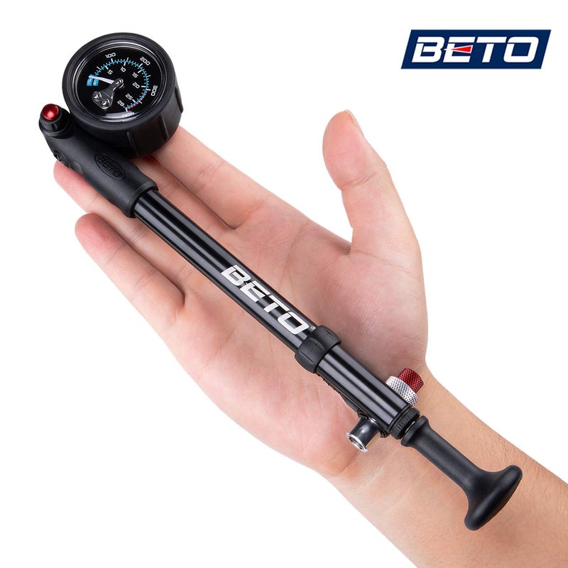 Beto مضخة صدمة عالية الضغط BETO - (400 PSI كحد أقصى) مضخة صدمة دراجة جبلية لفرامل الساق وال suspension الخلفي مع صمام شرايدر بدون فقدان - Image 2