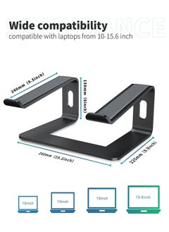 Home & More Elegant and Simple Deigned Aluminum Alloy Laptop Stand Compatible with 10 to 16 inches Laptops  - Image 2