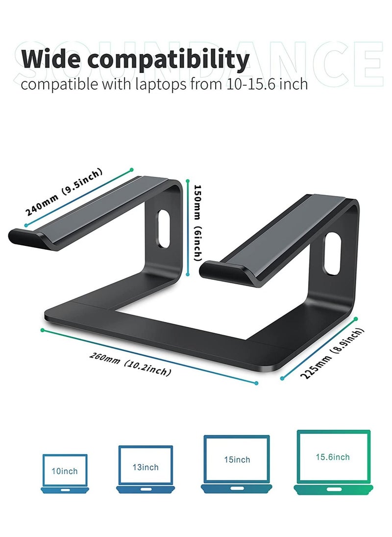 Home & More - Elegant and Simple Deigned Aluminum Alloy Laptop Stand Compatible with 10 to 16 inches Laptops - Image 1