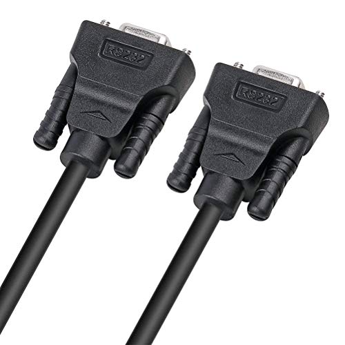 DTech DB9 RS232 Serial Cable Female to Female Null Modem Cord Cross TX/RX line for Data Communication (6 Feet, Black) - Image 5