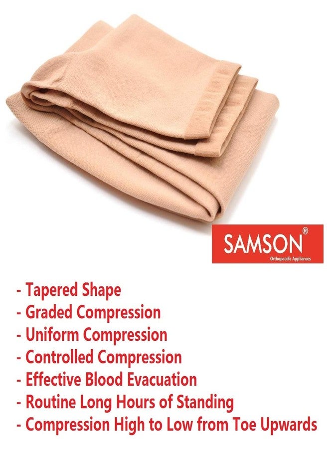 Duuous Samson Orthotics Classic Varicose Below Knee Vein Stockings for Blood Pools, Congestion, Spider Veins, DVT, Lymphedema, for Running, Sports, Fitness for Women and Men (Medium, Pair) - Image 4