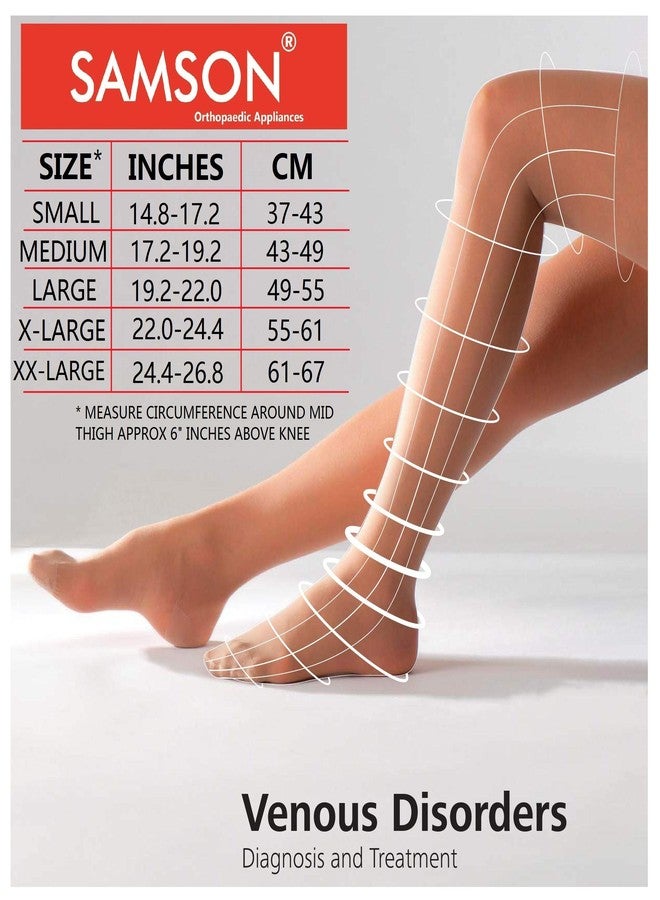 Duuous Samson Orthotics Classic Varicose Below Knee Vein Stockings for Blood Pools, Congestion, Spider Veins, DVT, Lymphedema, for Running, Sports, Fitness for Women and Men (Medium, Pair) - Image 3