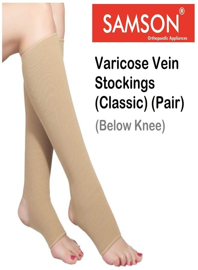 Duuous Samson Orthotics Classic Varicose Below Knee Vein Stockings for Blood Pools, Congestion, Spider Veins, DVT, Lymphedema, for Running, Sports, Fitness for Women and Men (Medium, Pair) - Image 5
