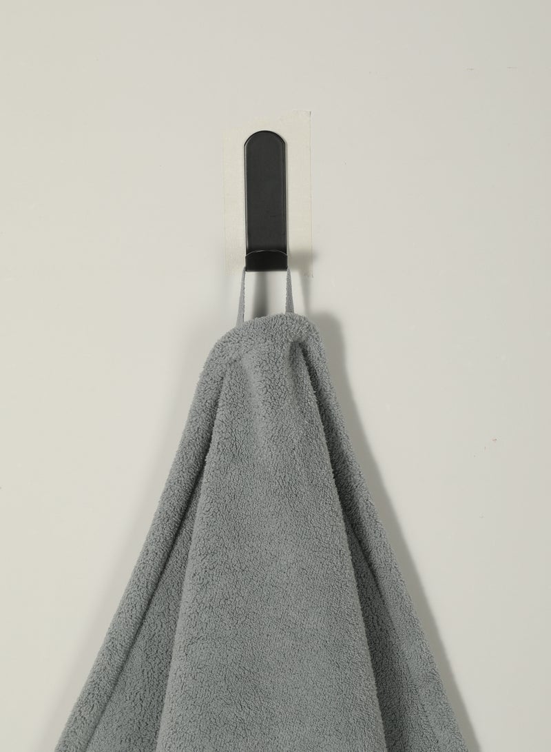 DrSleeep Dark Grey Medium Bath Towel - Ultra-Soft Coral Fleece, High Water Absorption, Lightweight, and Gentle on Sensitive Skin - Quick-Dry and Durable for Everyday Use - Image 2