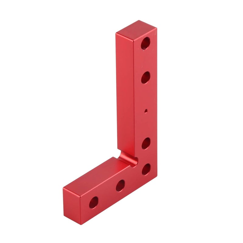 90 Degree Woodworking Positioning Tool with 2 Pins for Accurate Drilling Sturdy Anodised Red Aluminium Alloy - Image 5