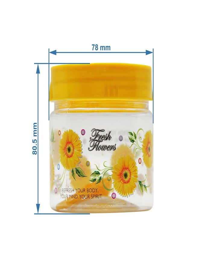 G-PET مجموعة حاويات بلاستيكية مطبوعة من مادة G-PET (3 حاويات سعة 250 مل) | أصفر - Image 3