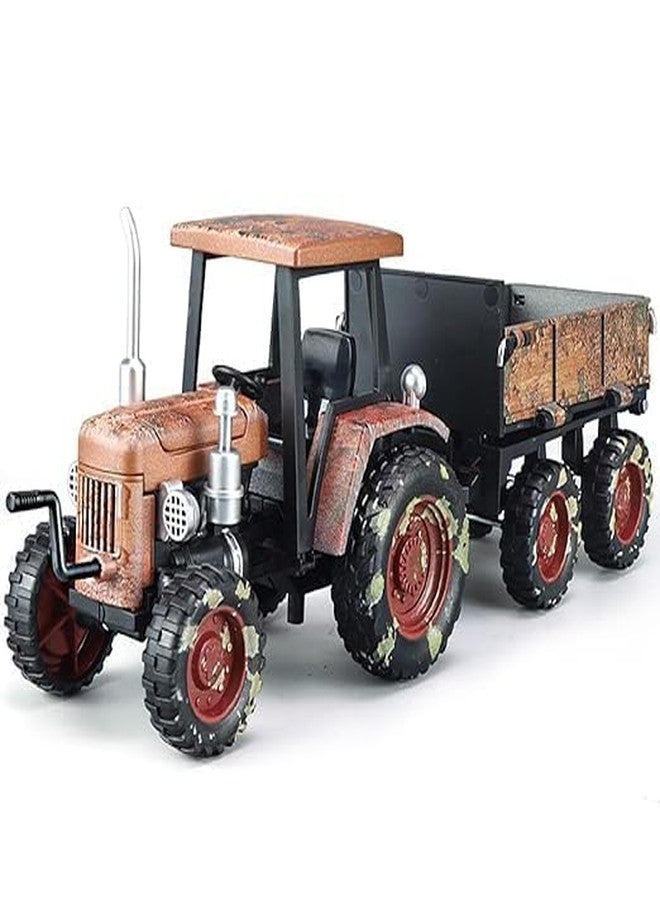 Cojuz Die-Cast Metal Farm Tractor Toy with Tipping Trailer for Kids – Realistic Farm Vehicle Model Playset for Boys and Girls - Image 4