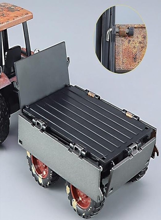 Cojuz Die-Cast Metal Farm Tractor Toy with Tipping Trailer for Kids – Realistic Farm Vehicle Model Playset for Boys and Girls - Image 2