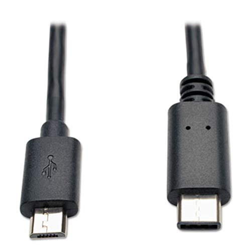 TRIPP LITE USB 2.0 Hi-Speed Cable Micro-B Male to USB Type-C Male 6' (U040-006-MICRO) - Image 2
