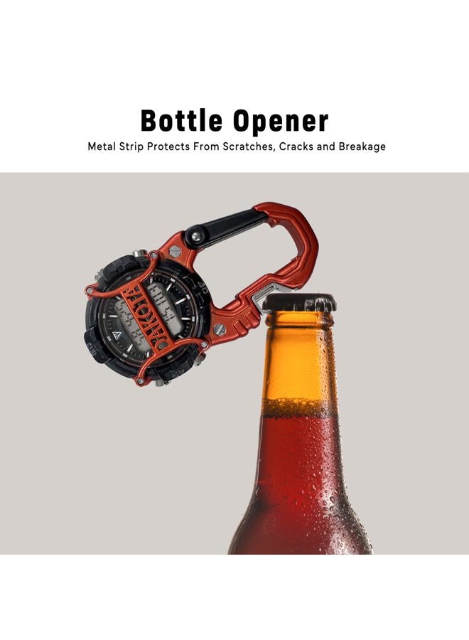 Dakota Digital Cage Clip Bottle Opener, Clip Watch, Travel Alarm Watch with Watch Dial Protection, Alarm, Stopwatch, Outdoor Gifts for Men and Women, Use for, Fishing Hunting, and More, Tactical Watch - Image 5