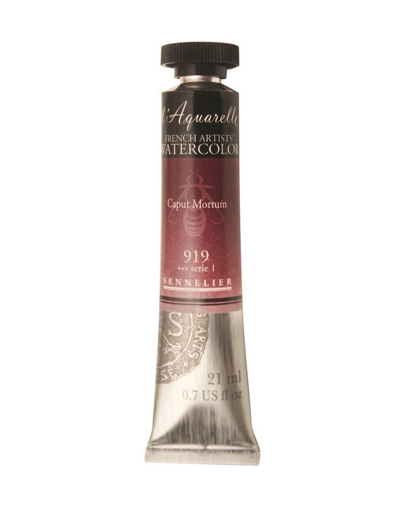 Sennelier L'Aquarelle French Artists Watercolour 21 ml Earth Tones (Caput Mortum) | Ideal for watercolor paper, primed canvas with brushes, pencils, gouache & waterproof inks - Image 3
