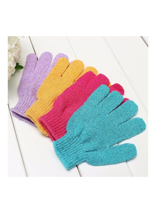 Loquat 5 PCS Shower Bath Gloves Exfoliating Spa Massage Scrub Body Glove(Green) multicolour 20 x 1 x 14cm - Image 2