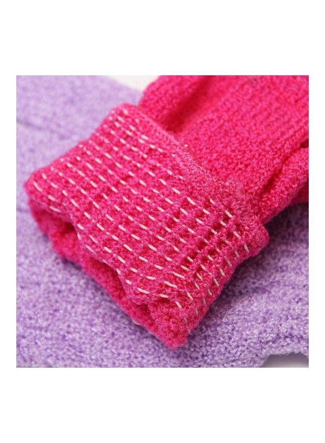 Loquat 5 PCS Shower Bath Gloves Exfoliating Spa Massage Scrub Body Glove(Green) multicolour 20 x 1 x 14cm - Image 3