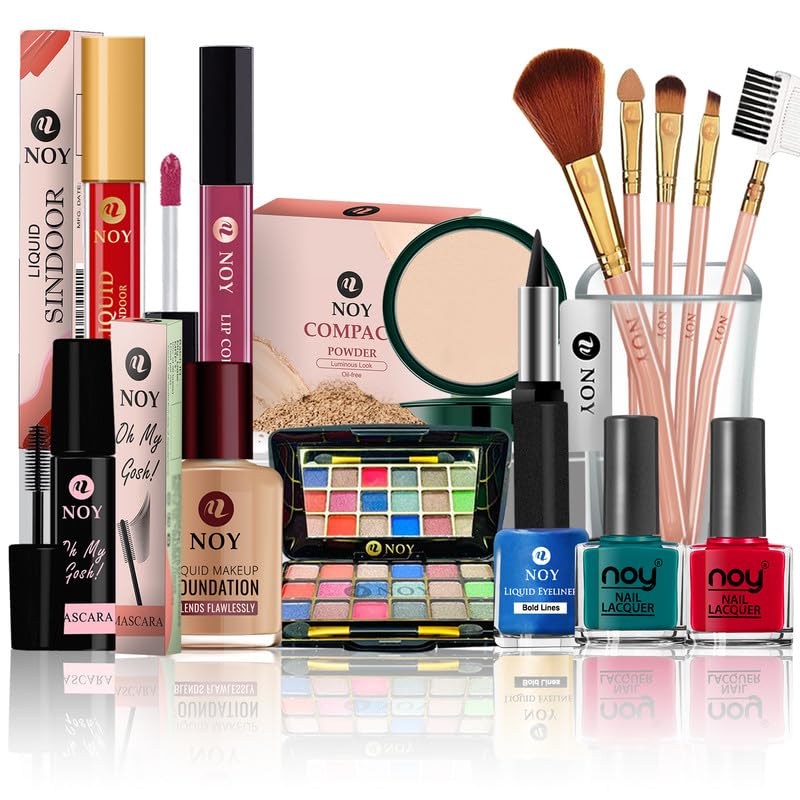NOY Makeup Set For Girls Magical Transformations 100 Non Sticky Waterproof NO735 All In One Makeup Kit 15 Pcs - Image 1