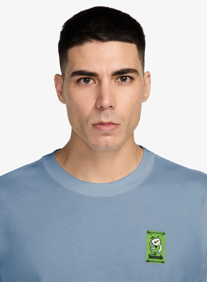Nike WORK BLUE Nsw Lifestyle Café Swoosh Van T-Shirt for Men | Best Price UAE