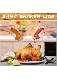 FUFU 4oz 24Pcs, Glass Spice Jars with Bamboo Lids,Spices Container Set with White Printed Spice Labels,Kitchen Empty Spice Jars with Shaker Lids  - Image 5