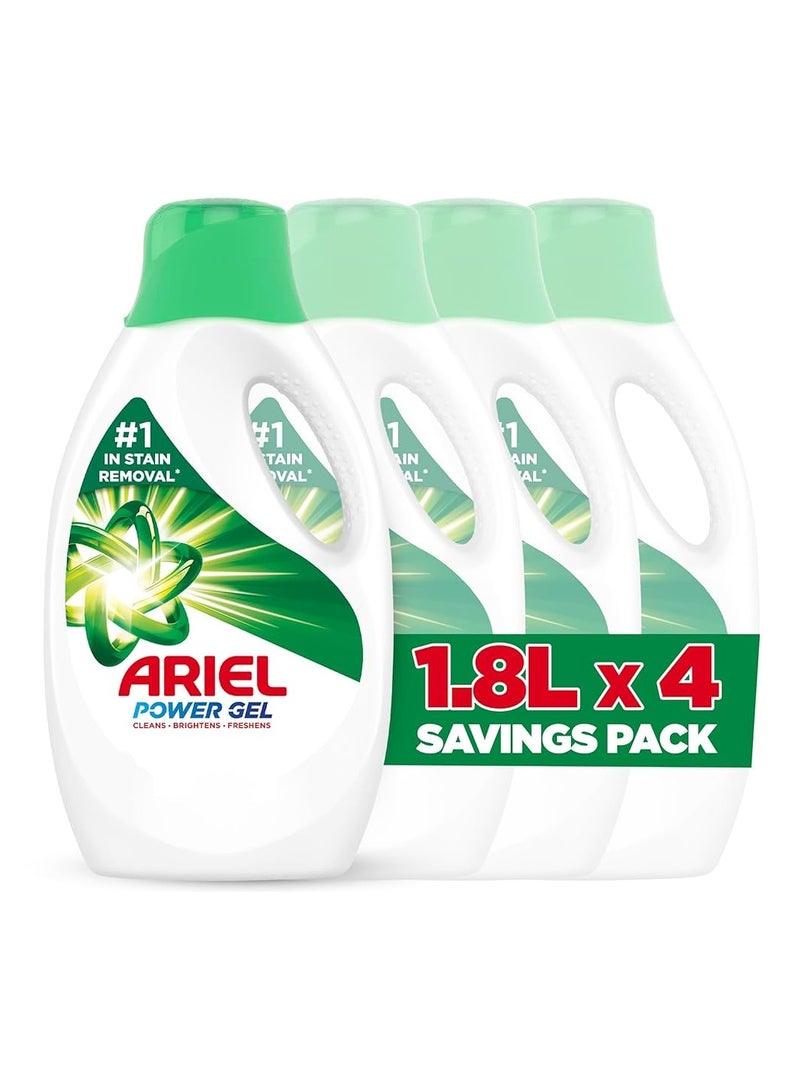 Ariel Automatic Power Gel Laundry Detergent, Original Scent, 4 x 1.8L Case Pack - Image 1