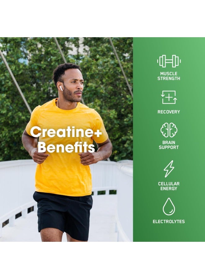 أوبتيموم نيوتريشن مسحوق كرياتين مونوهيدرات بلس 360 جرام – نكهة الفراولة والخوخ، 5 جرام كرياتين لكل حصة، إلكتروليتات وفيتامينات لقوة العضلات وترطيبها، 40 حصة - Image 5