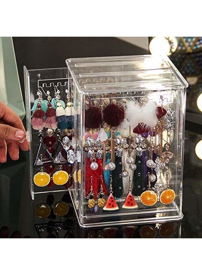 Sooyee Clear 3 Vertical Drawer Earring Display Stand Organizer(216 Holds 108 Pairs), Jewelry Hanger Storage Box - Image 4