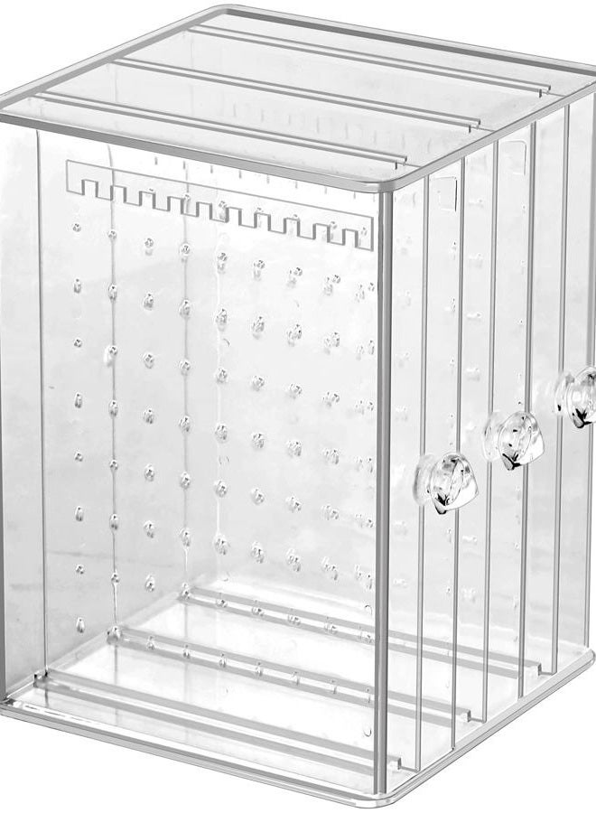 Sooyee Clear 3 Vertical Drawer Earring Display Stand Organizer(216 Holds 108 Pairs), Jewelry Hanger Storage Box - Image 5