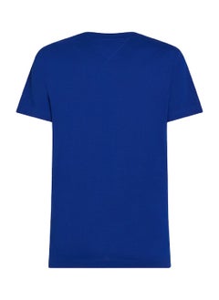 TOMMY HILFIGER Men's Logo Crew Neck T-Shirt - Cotton, Blue  - Image 2