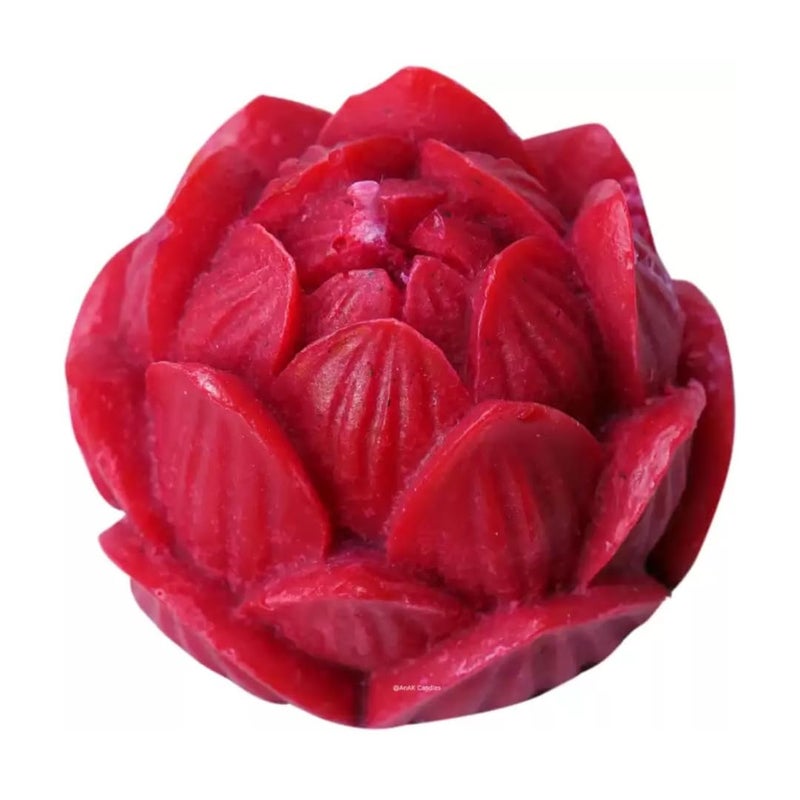 Anak Candles Red Lotus Shaped Scented Soy Wax Candles Pack of 4 Floral Fragrance EcoFriendly Handcrafted Ideal for Home Dcor Meditation and Gifting  - Image 3