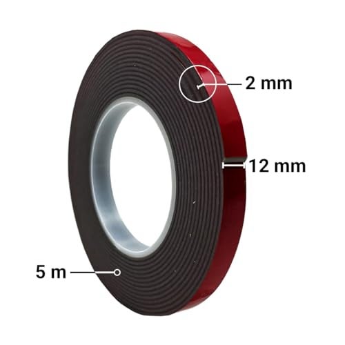 TRENDIKRAFT Pack of 3 Two Way Double Sided Tape Combo of Heavy Duty Acrylic Foam Tape For Car (5mtr), Transparent Nano Tape (3mtr) and Both Side Adhesive White Foam Tape (5mtr) For Wall Craft - Image 3