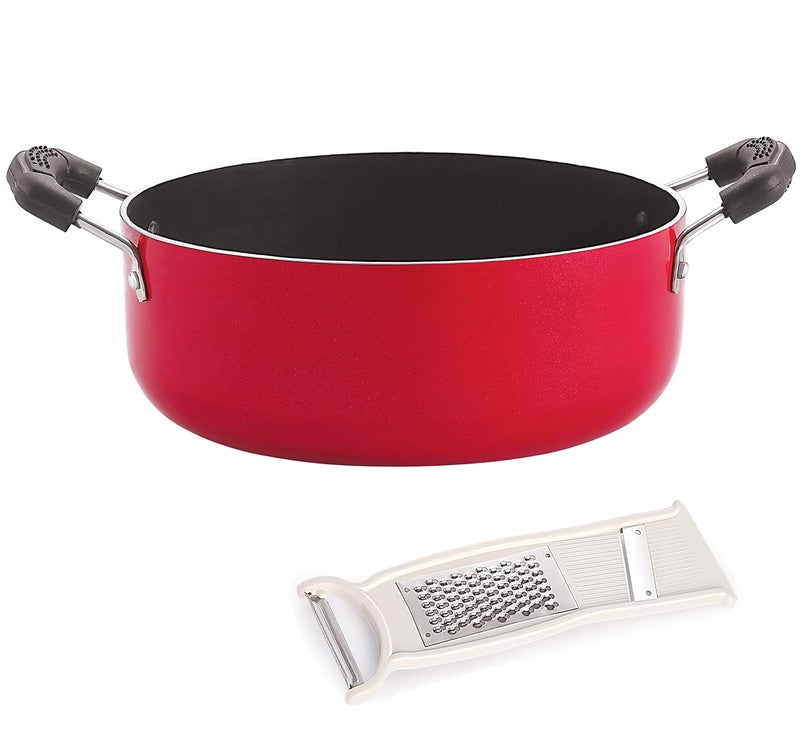Nirlon Nirlon Non-Stick Odor Free Aluminium Casserole with Free 3 in 1 Slicer Combo Item Set - Image 1