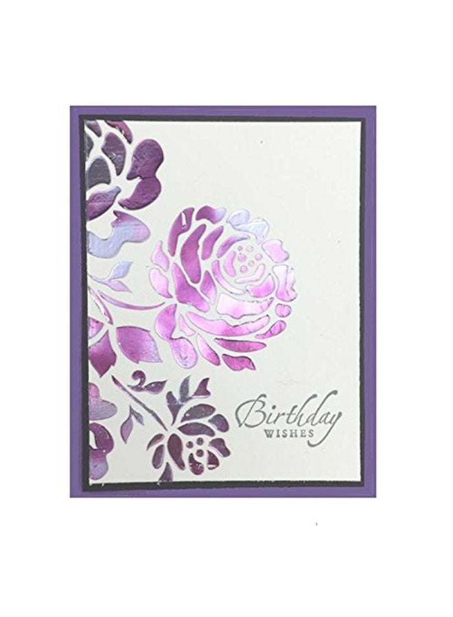 iCraft Deco Foil, 5 Transfer Sheets, 6" x 12", Amethyst Watercolor - Image 2