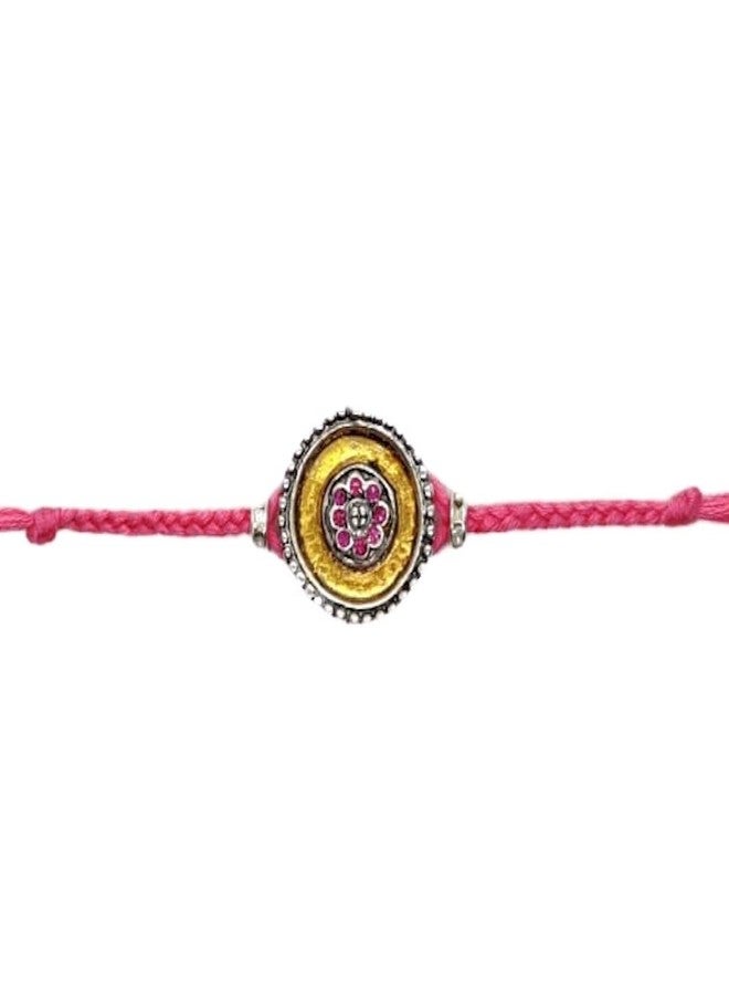 FURE Multi-colour Floating Flower Rakhi for Brother (Roli Chawal included) - Image 4