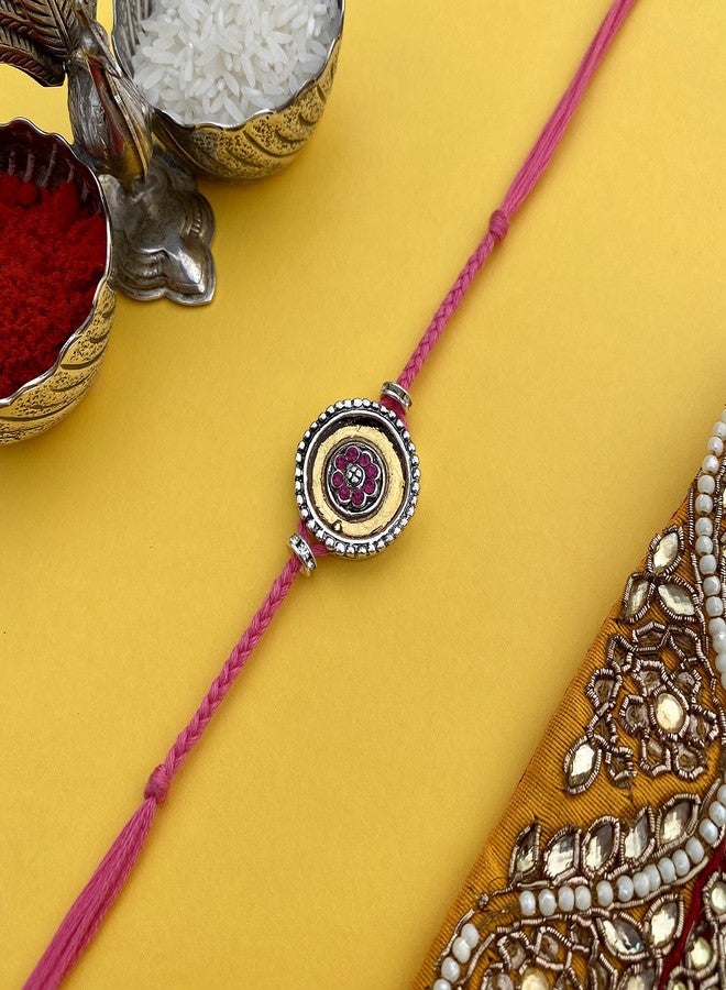 FURE Multi-colour Floating Flower Rakhi for Brother (Roli Chawal included) - Image 2