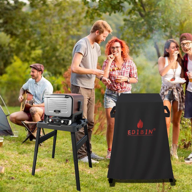 EDIBIN Cover for Ninja Woodfire Outdoor Oven OO101 Series on Its Stand,Pizza Oven Cover for Ninja Smoker Grill OG701 OG751,Fit for Ninja OG951 OG850 Woodfire Pro XL Outdoor Grill - Image 2