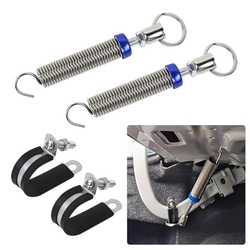 Ongfuwu 2PCS Car Lift Spring for Trunk Car Trunk Lid Metal Spring Automatic Lifting Spring Device with 2 Clamps Adjustable Lifter Accessory Open Tool for Cars Without Hydraulic Lever - Image 1