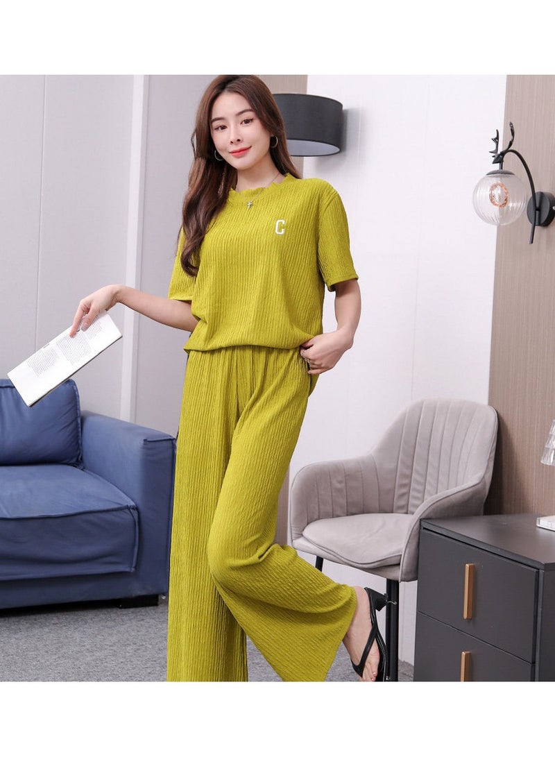 DubaiGallery Trendie Women's Korean Cute Designs Series Sleepwear Collection Milky Cotton Sleepwear Shortsleeves and Pants Pyjama Set.
