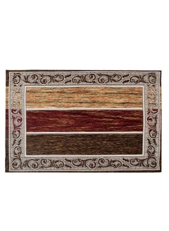 Kuber Industries Kuber Industries Dining Table Runner Set|Rich Fabric Damask Pattern Table Mat|Multiclored Strips 6 Placemats for Restaurant & Home Decor,Set of 1 (Maroon)  - Image 4