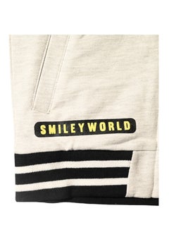 SMILEY Smileyworld Zip-Up Jacket, Cotton Blend, Black and White  - Image 2