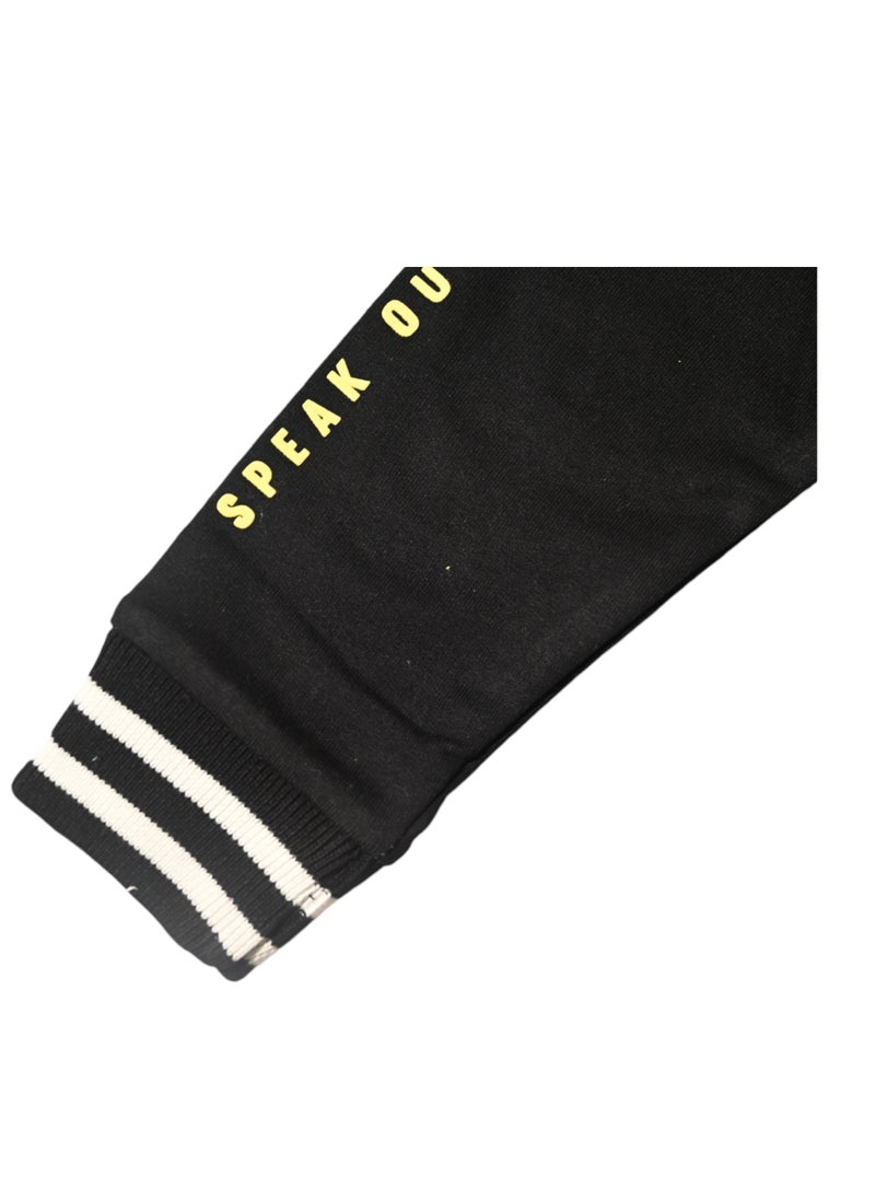 SMILEY - Smileyworld Zip-Up Jacket, Cotton Blend, Black and White - Image 1
