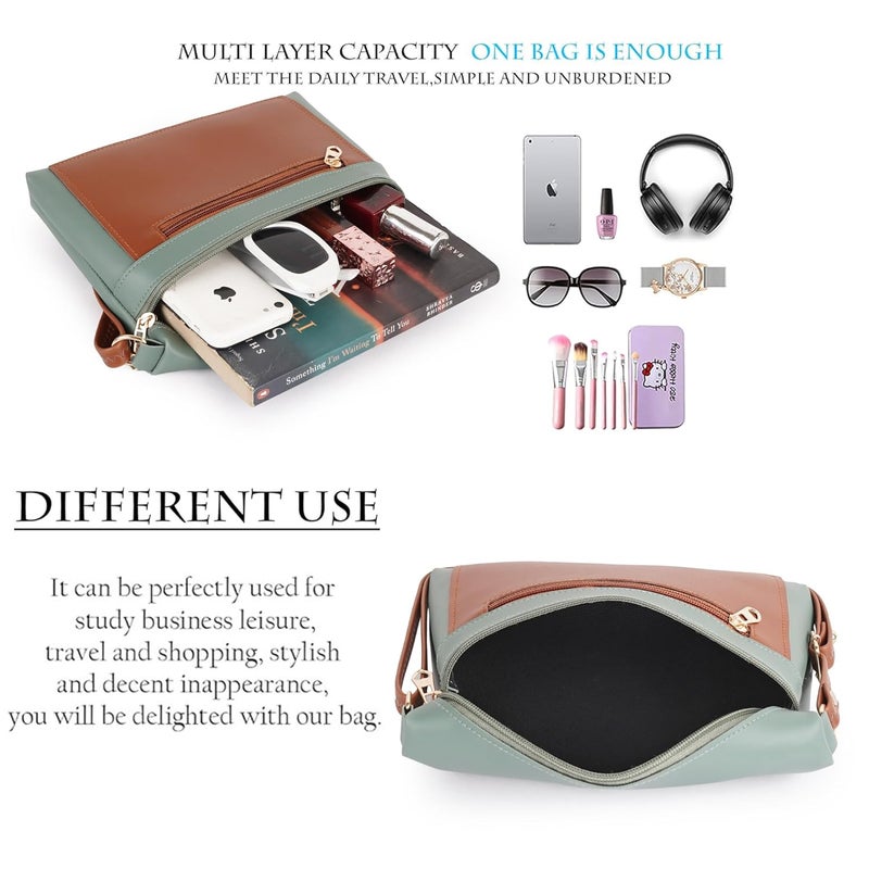 Daniel Clark حقيبة كتف عصرية متعددة الجيوب بسحاب | حقيبة سفر جانبية | حقيبة سلاينغ | حقيبة مراسلة مع حزام قابل للتعديل (23 × 17.7 × 5 سم) - Image 4