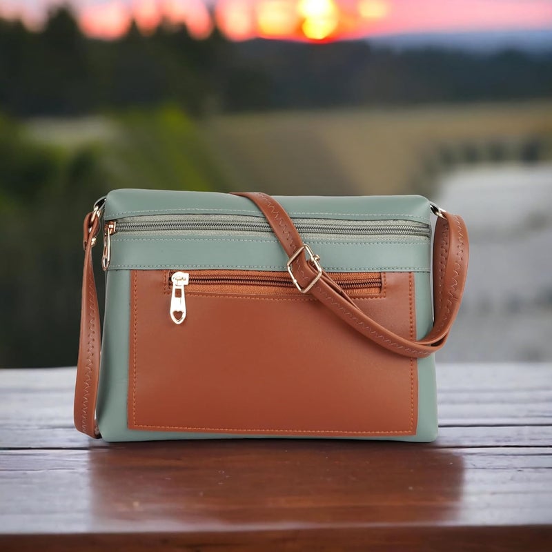 Daniel Clark حقيبة كتف عصرية متعددة الجيوب بسحاب | حقيبة سفر جانبية | حقيبة سلاينغ | حقيبة مراسلة مع حزام قابل للتعديل (23 × 17.7 × 5 سم) - Image 2