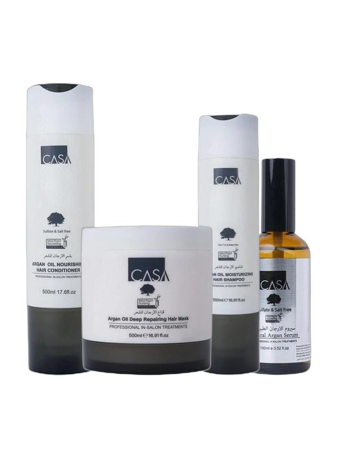 Casa Deep Nourishing Hair Care Set for Dry & Frizzy Hair with Argan Oil – 4 Pieces - Image 1